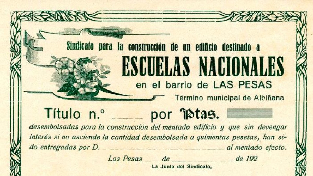 Constitució de l’escola de Les Peces.