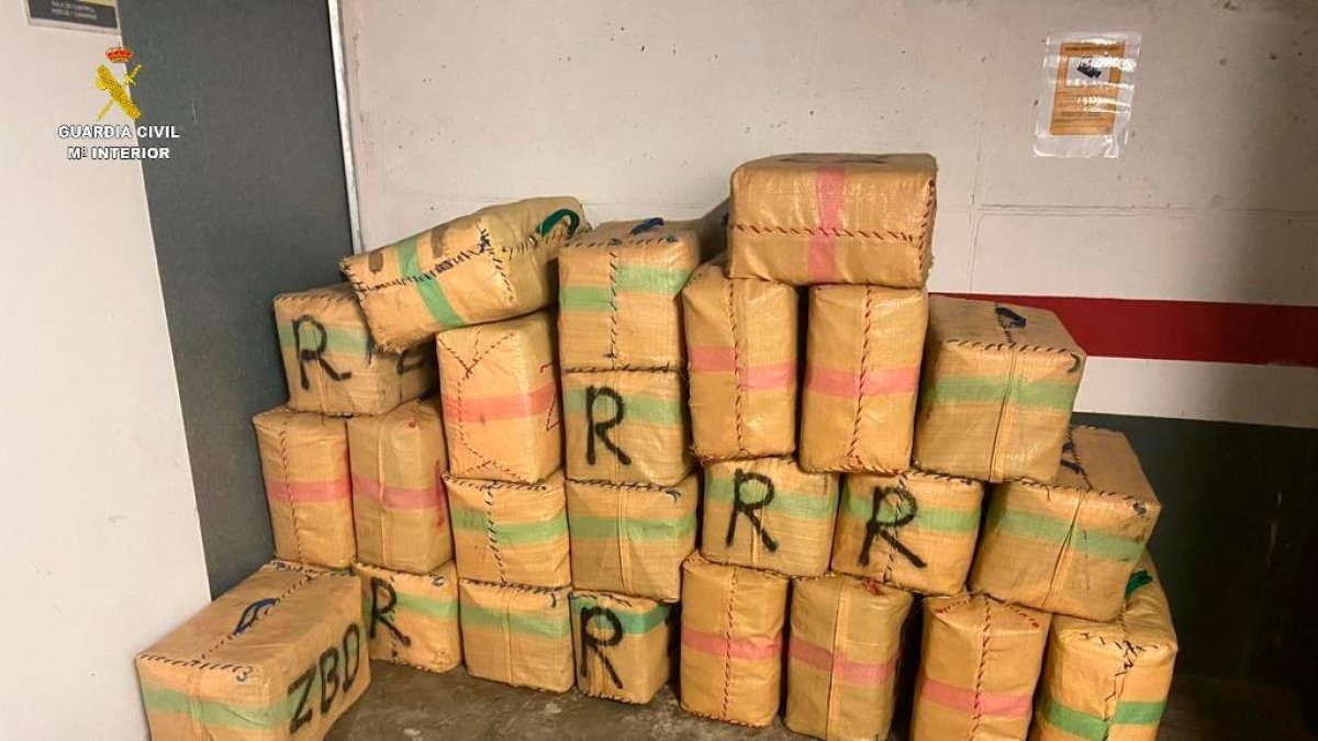 El hachís intervenido.