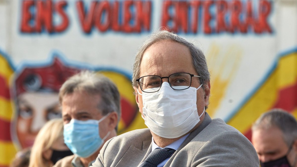 Torra durante un acto de conmemoración del 1 de octubre. EFE