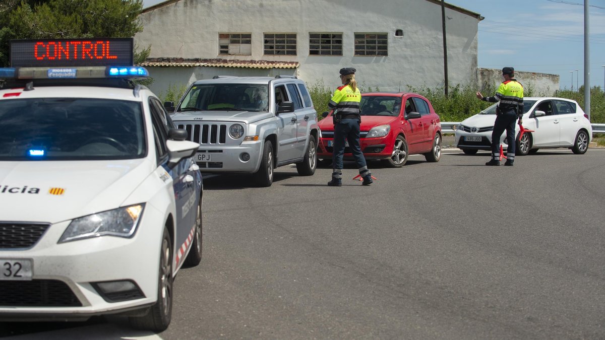 Control de movilidad de los Mossos d’Esquadra en las Terres de l’Ebre.