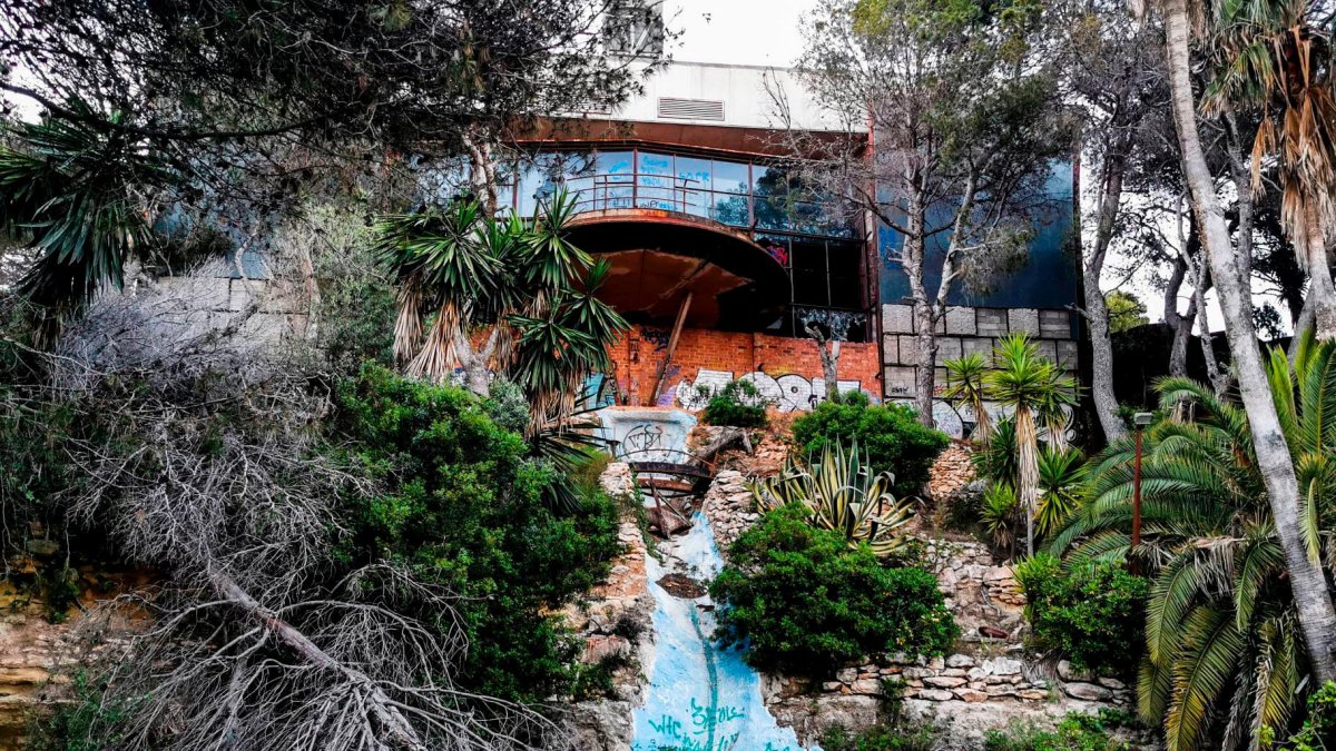 La cascada de la discoteca.