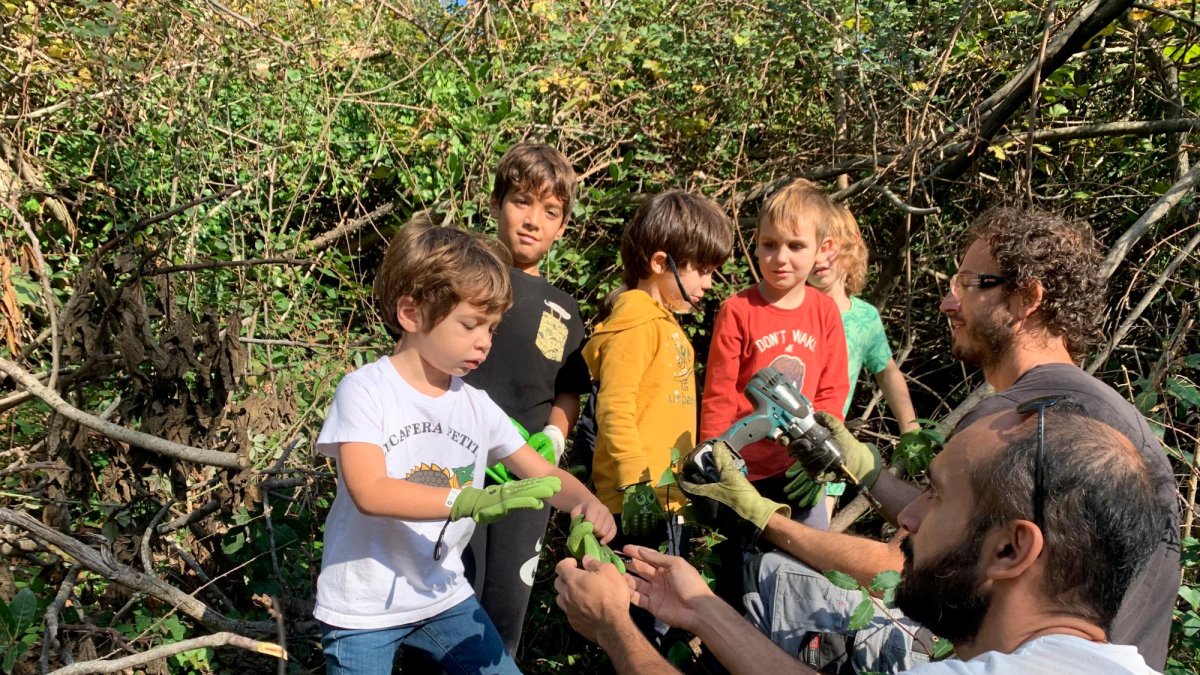 Els més menuts també van aprendre i van particiar en la jornada on van aconsegur eliminar més de 120 aliants que hi havia.