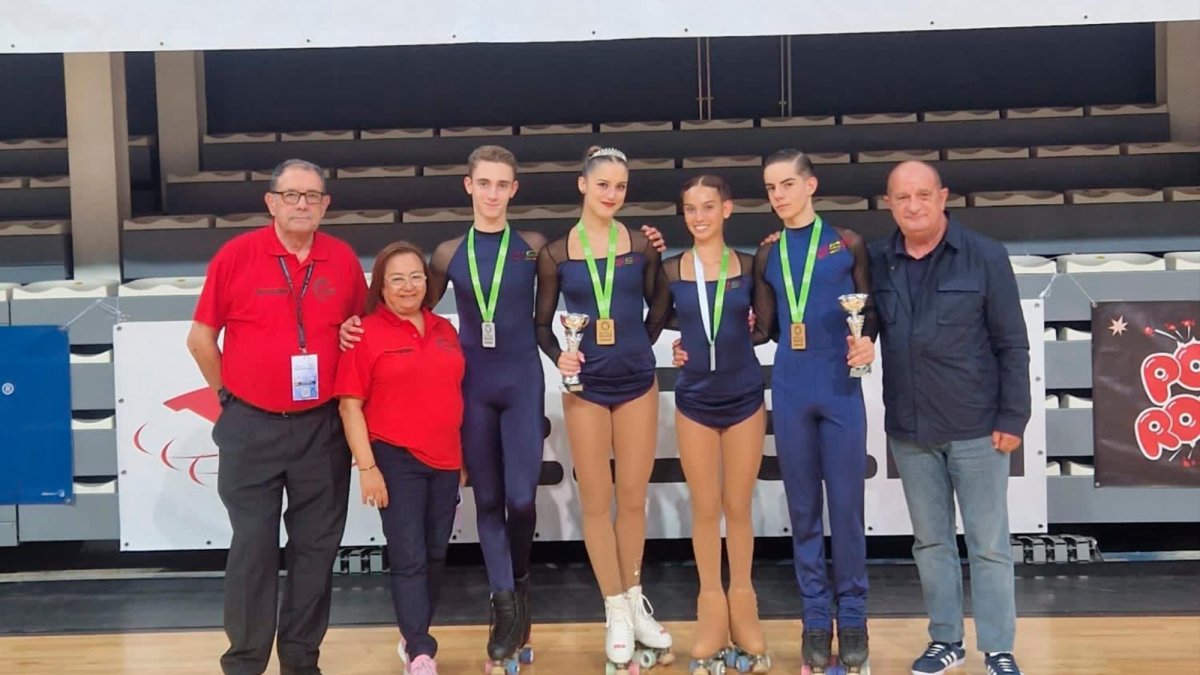 Pau Garcia fue uno de los patinadores españoles que subieronal podio.