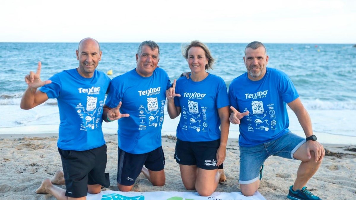 Joan Carles Adell, Jordi Cervera, Vicky Font y Diego Ortega, ayer en Cambrils.