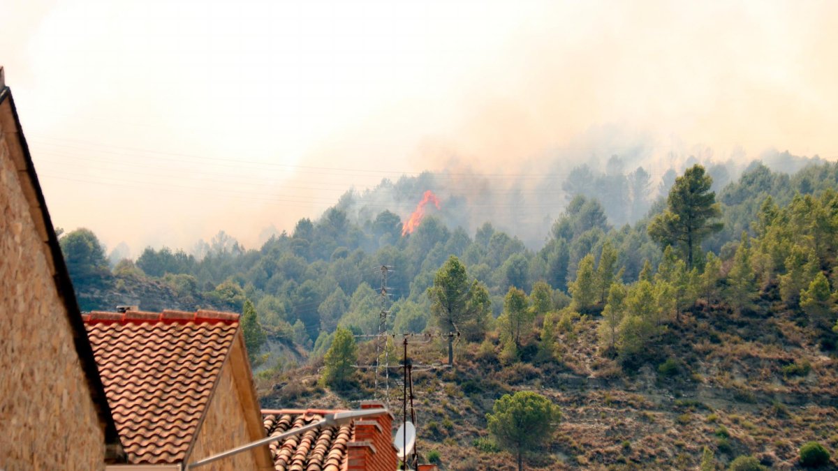 Un incendio reciente en Catalunya.