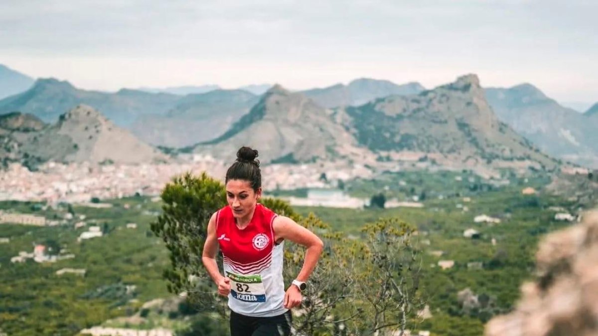 Núria Gil, durante una prueba de esta temporada.