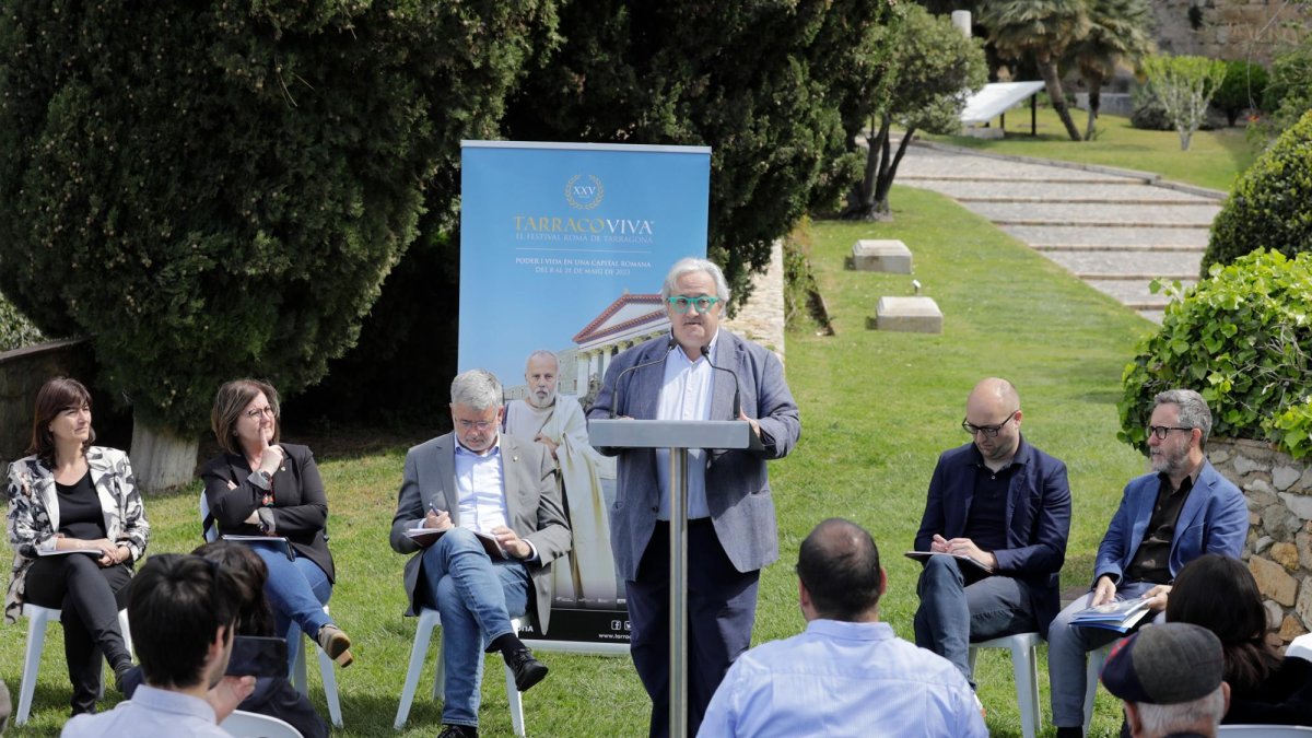 El director del festival Tarraco Viva, Magí Seritjol, en un momento de la presentación.