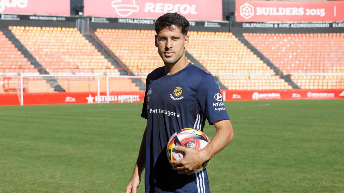 Mario Rodríguez llegó al Nàstic en verano pasado procedente del Compostela, de Segunda RFEF.