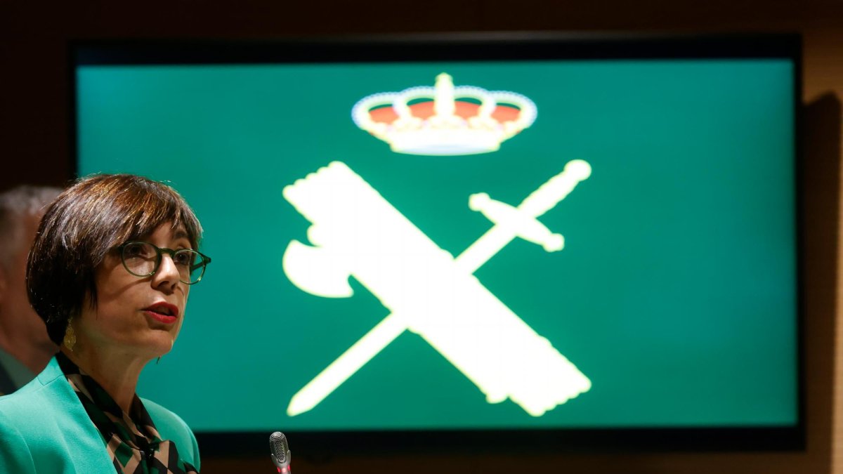 María Gámez anunciando su dimisión.