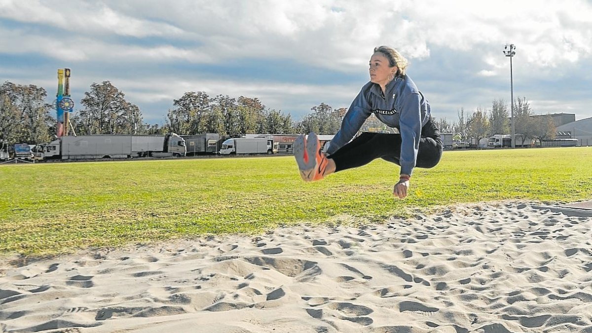 Esportista del centro de tecnificación durante un entrenamiento.