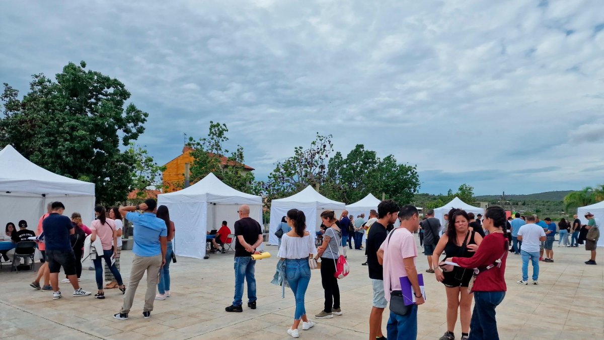 Durante el ‘speed dating’ celebrado ayer hubo un goteo incesante de personas.