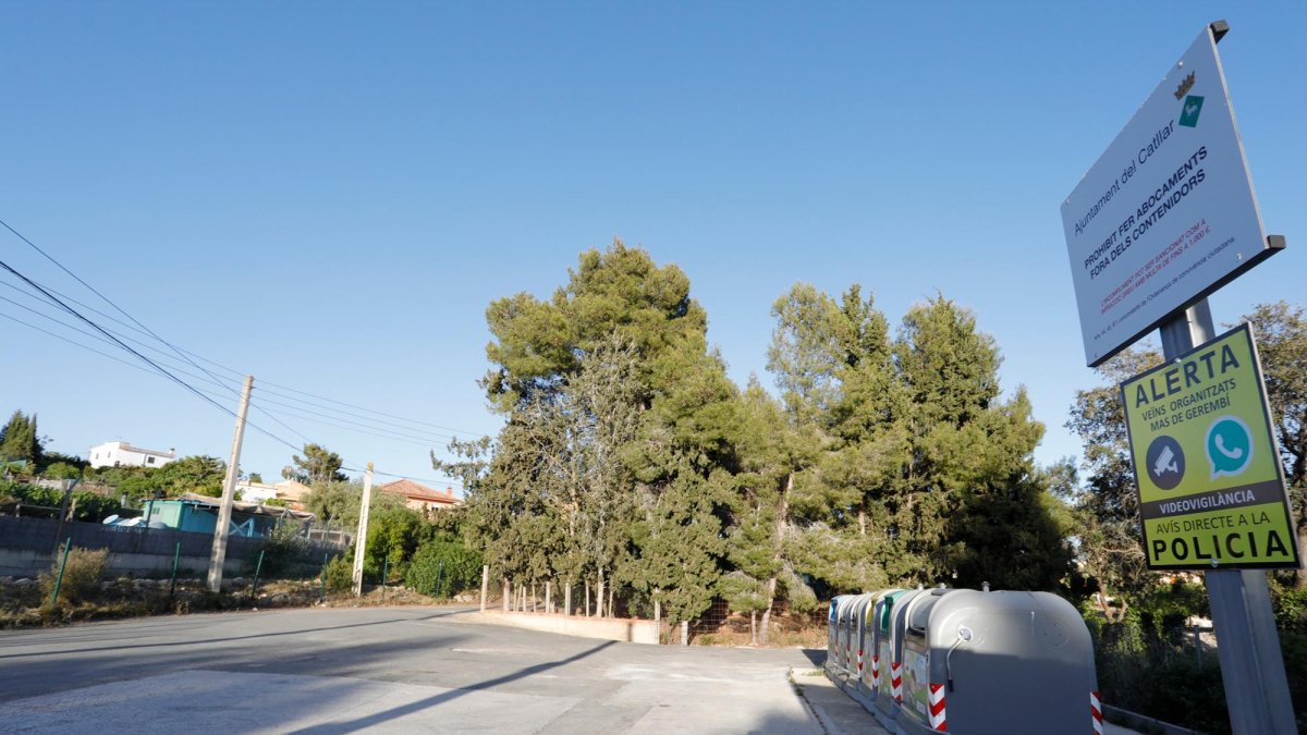 Punto de la urbanización que supuestamente ha sido afectada, ubicada en el término municipal del Catllar.