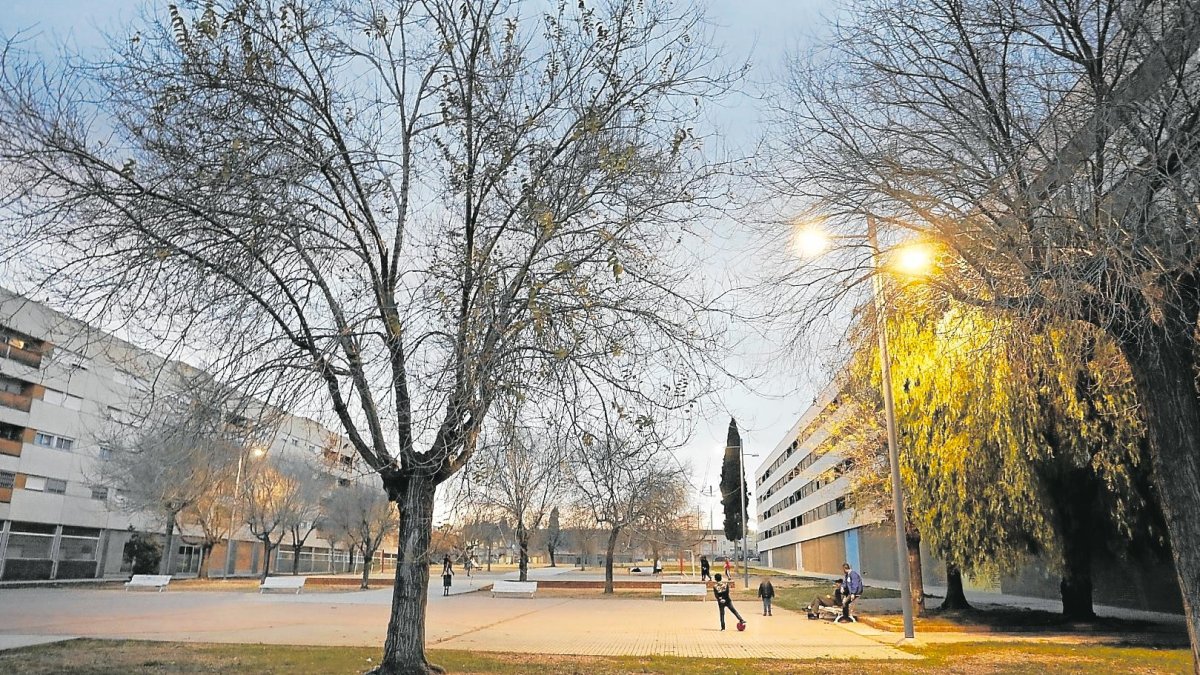Bloque de inmuebles sociales levantados hace años en el barrio tarraconense de Torreforta.