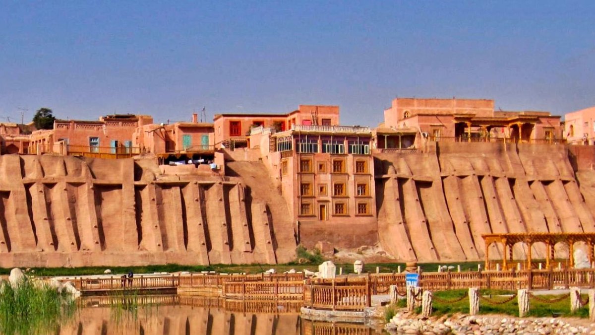 Vista de Kashgar, cuyo casco antiguo está lleno de monumentos históricos.