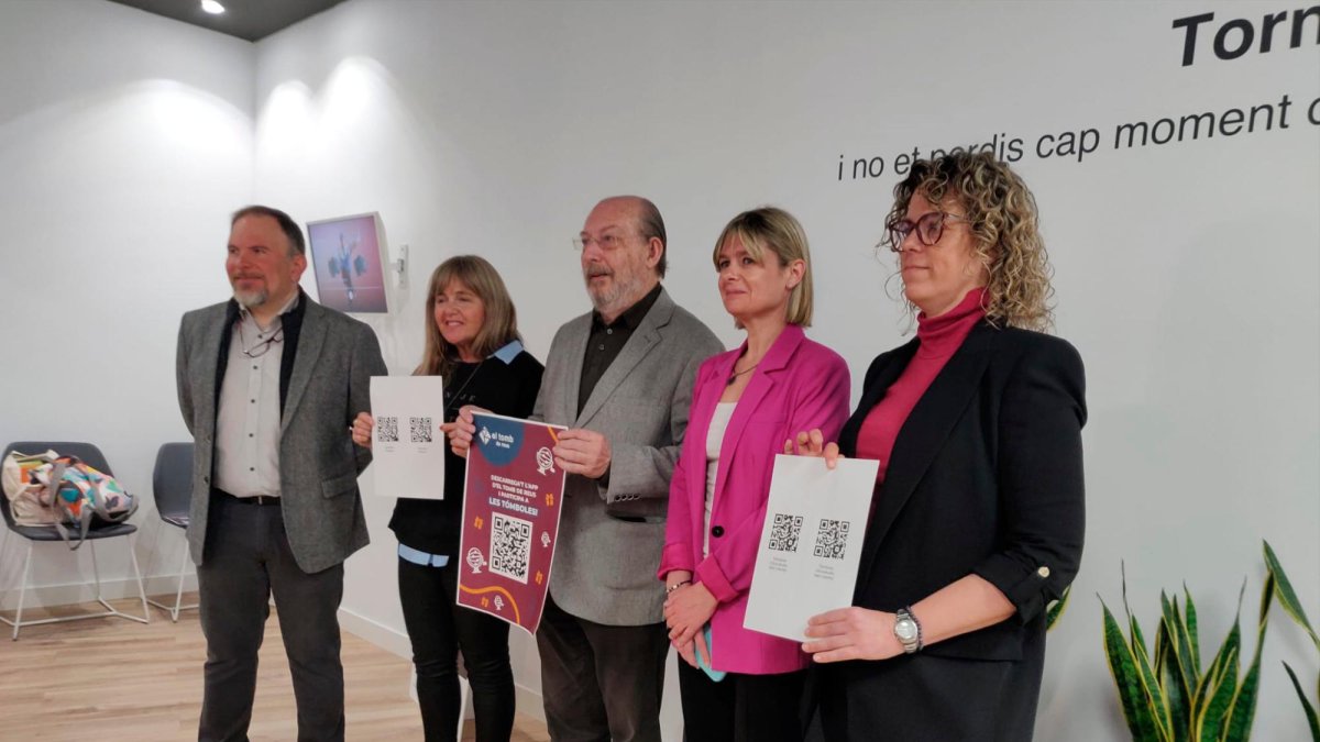 Un instante de la presentación de la nueva plataforma/App, este lunes 25 de marzo, en el negocio ClinicAudio de la calle Llovera de Reus.