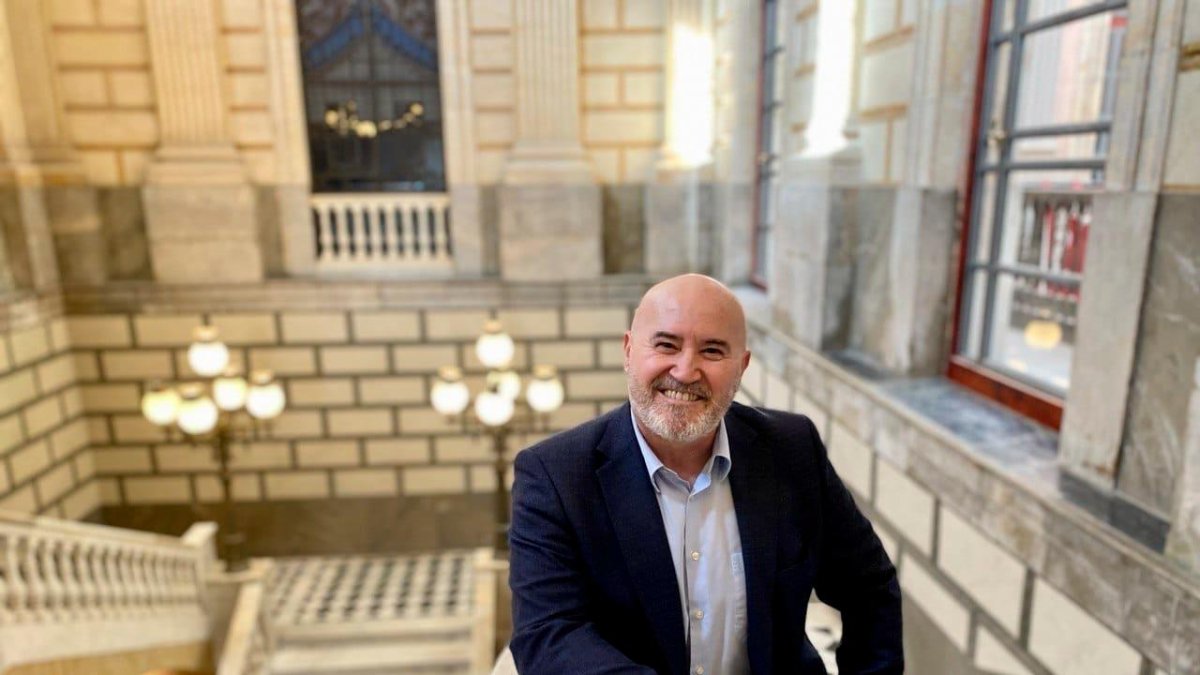 Javier Gómez en el Ayuntamiento de Tarragona.