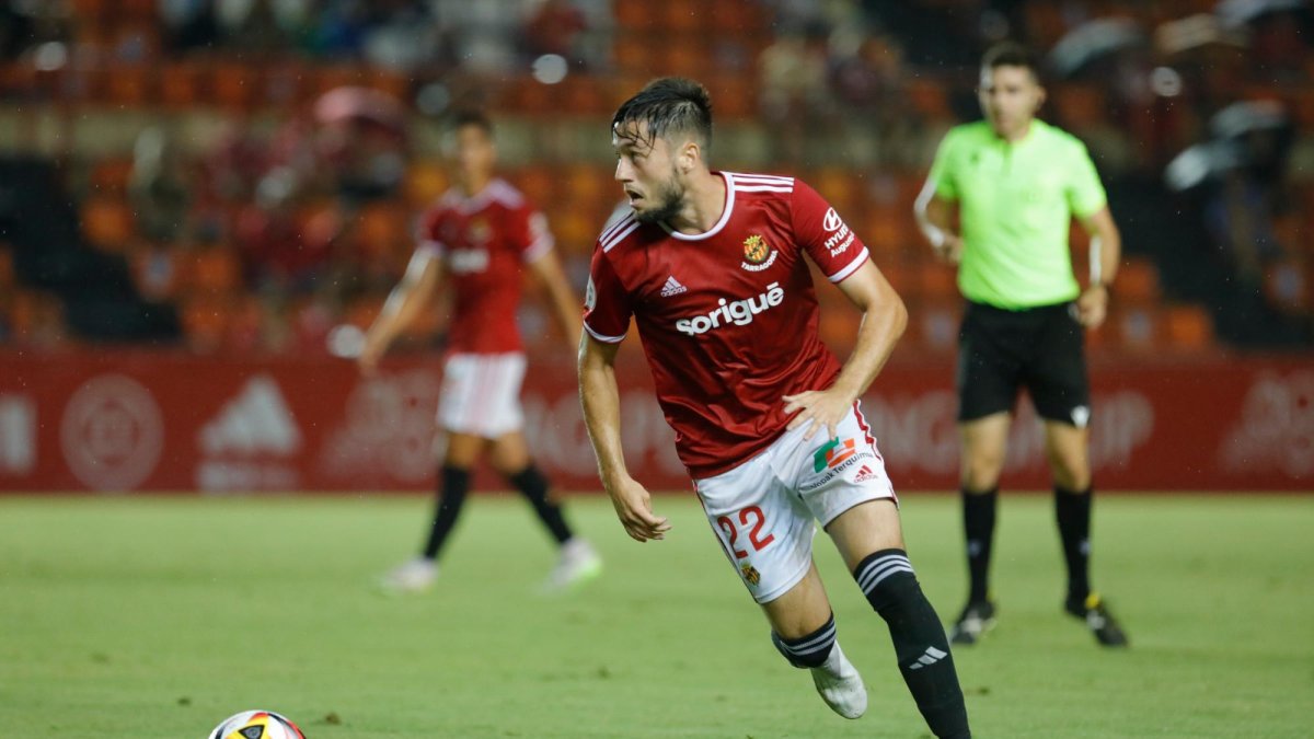 Jaume Jardí en el encuentro frente al Arenteiro en la primera jornada en  el Nou Estadi.