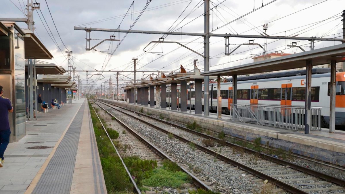 La estación de Sant Vicenç de Calders.