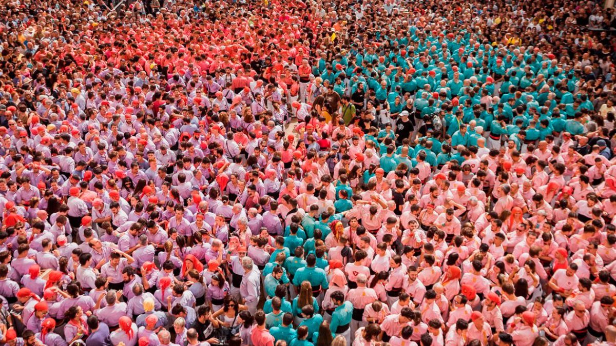 Primer diumenge de la Diada castellera de Santa Tecla a Tarragona.