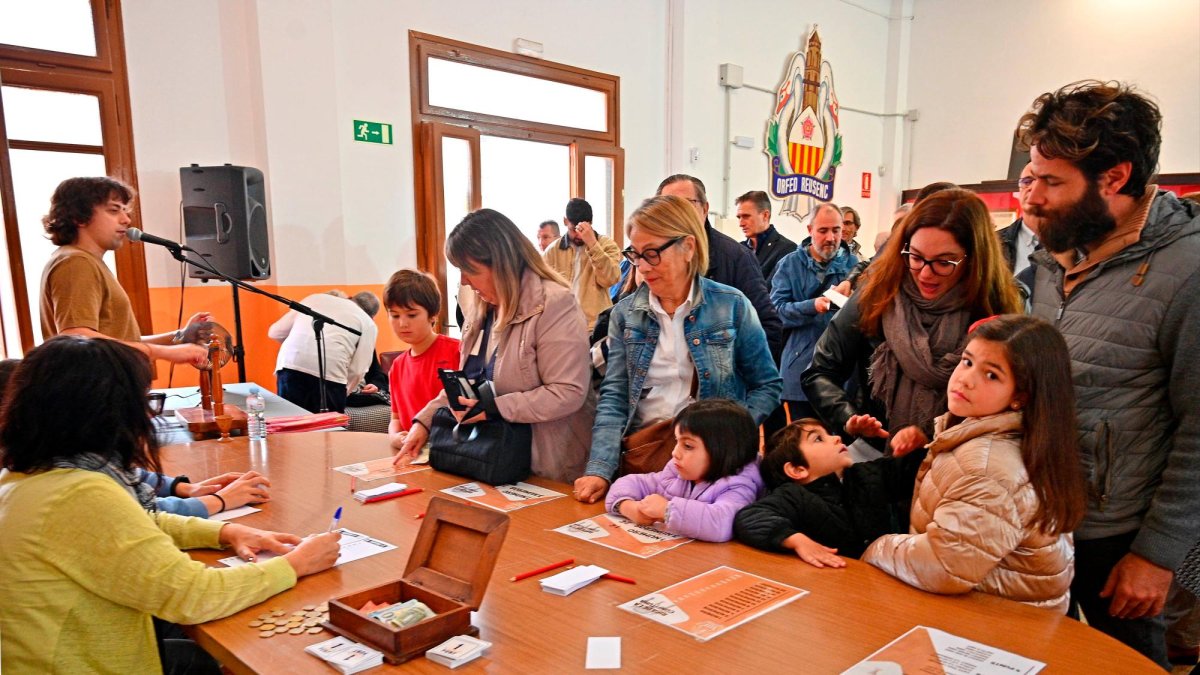 Imatge d'una de les rifes a l'Orfeó Reusenc el passat 2024.