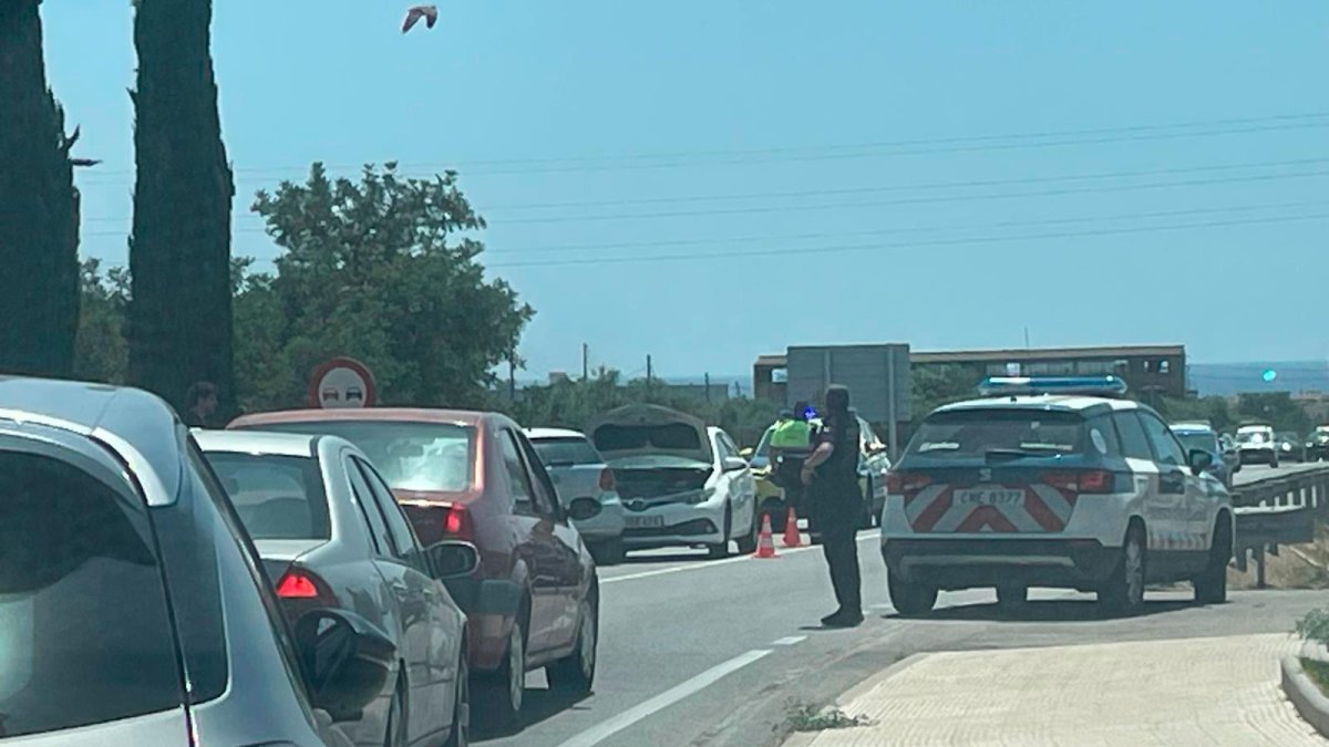 Las colas derivadas del accidente.