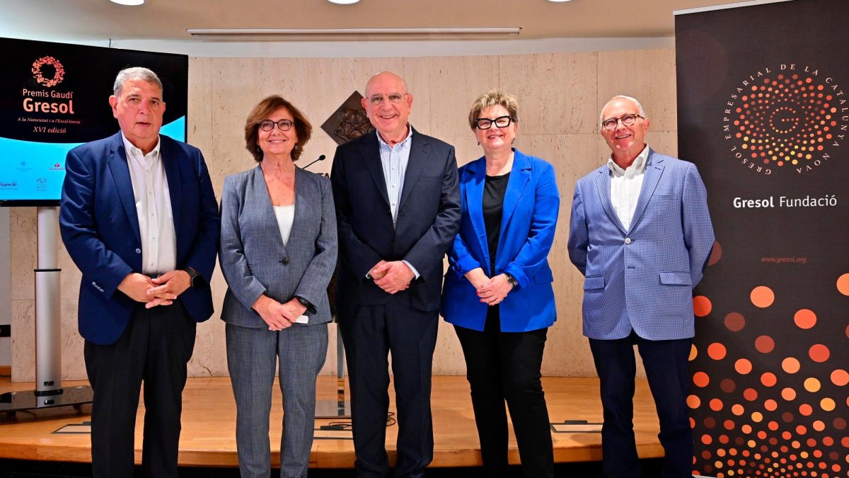 De izquierda a derecha, Prats, Terradellas, Correig, Pallarès y Moragues.