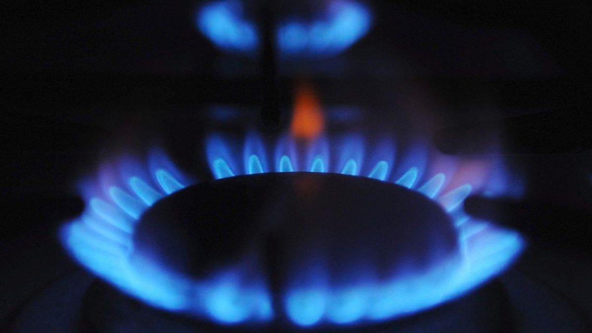 Unos quemadores de una cocina de gas.