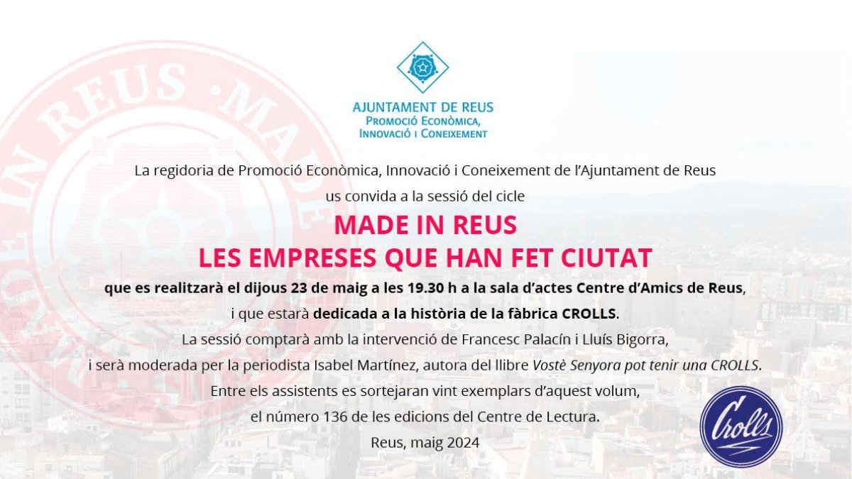 Cartell de la edició de maig del Made in Reus.