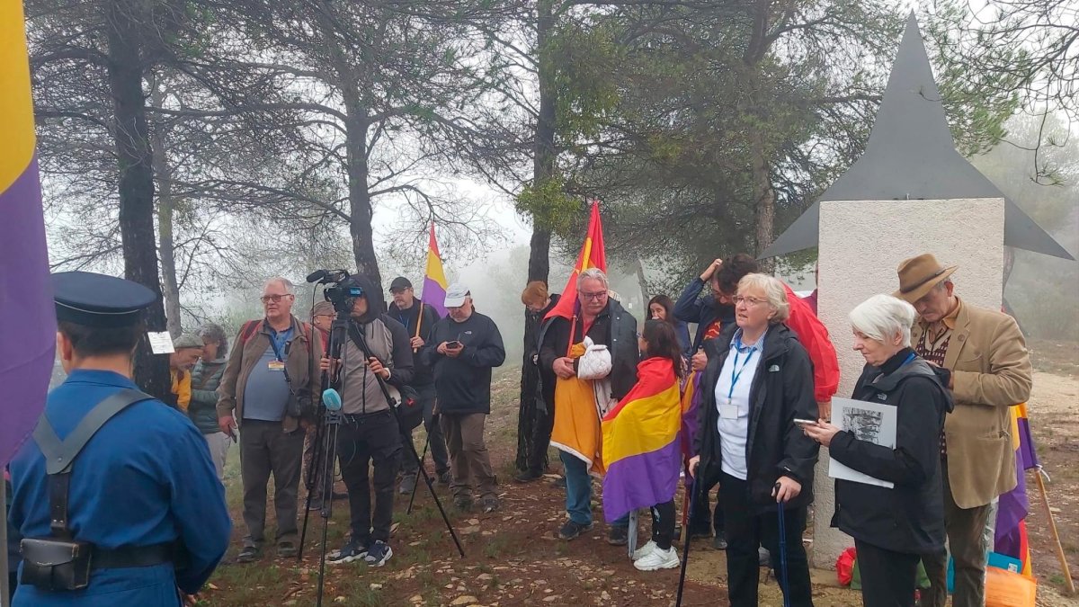 Inici de l’acte en record als brigadistes internacionals al ‘Bosc de la Memòria’ de la Fatarella.