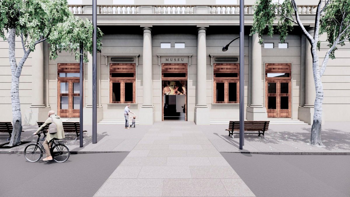 Una recreación del aspecto que, inicialmente, se ha ideado para la fachada del edificio, que se conectará con la plaza.
