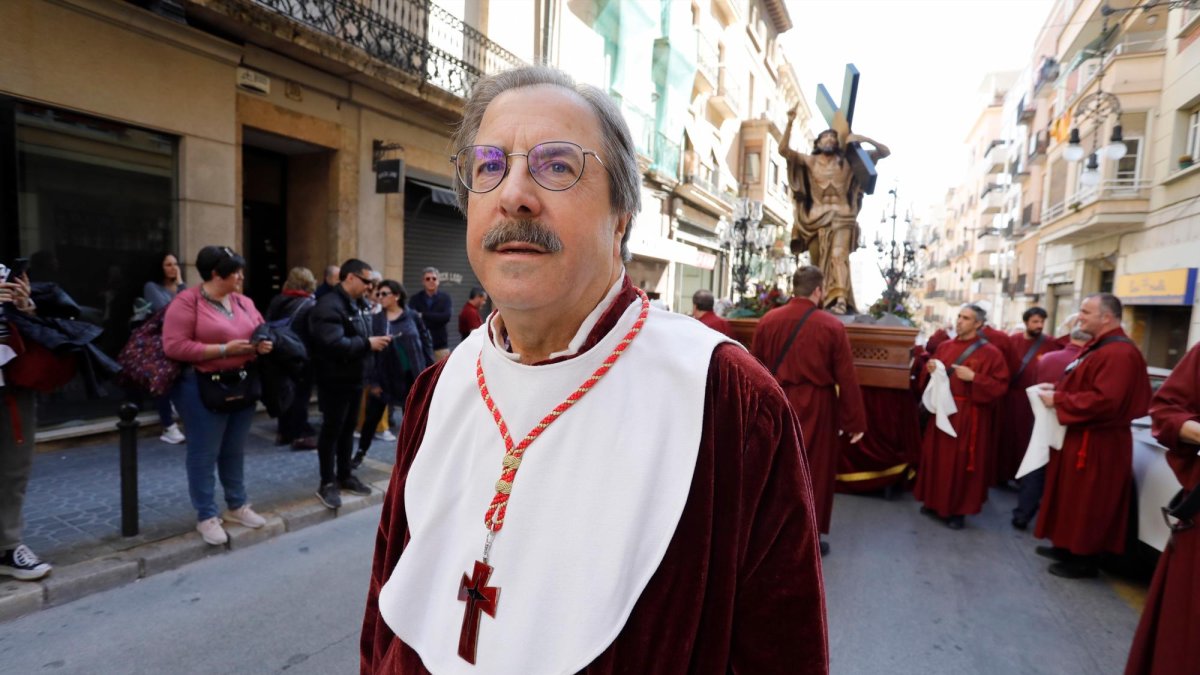 El president de la Germandat de Nostre Pare Jesús de la Passió, Francesc Ferrer.