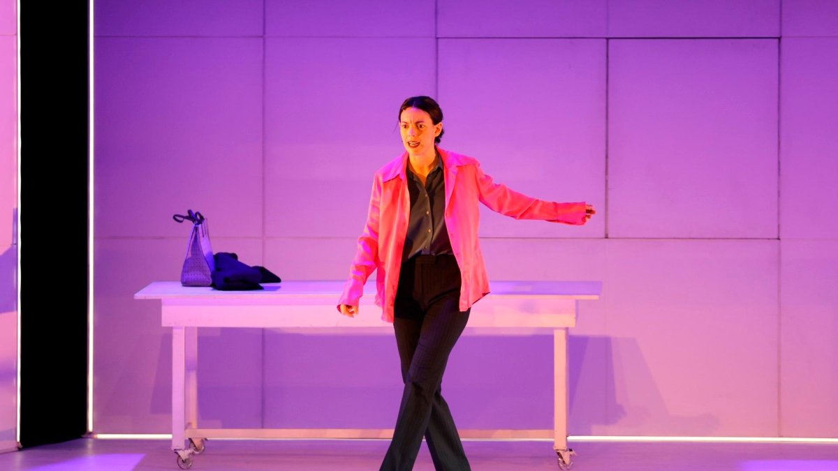 Vicky Luengo en un momento de la obra, este viernes.