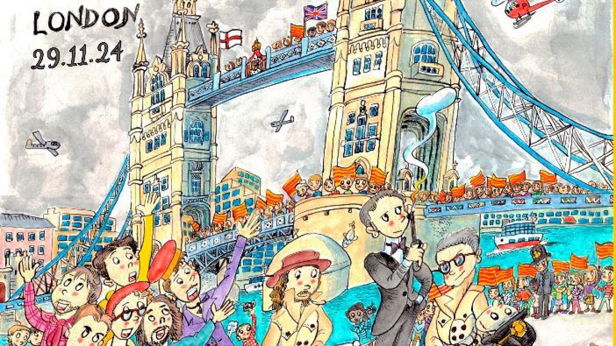 Imatge promocional del concert dissenyada per Pilarín Bayés.