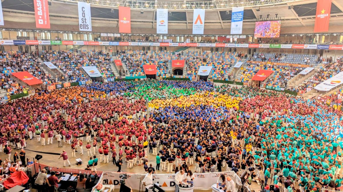 Així llueix la Tarraco Arena durant el segon dia de Concurs de Castells.