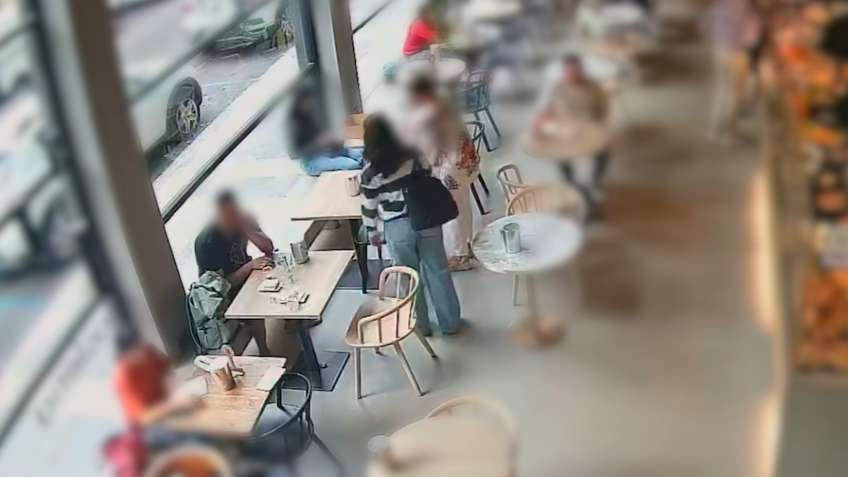 El ladrón, en acción.