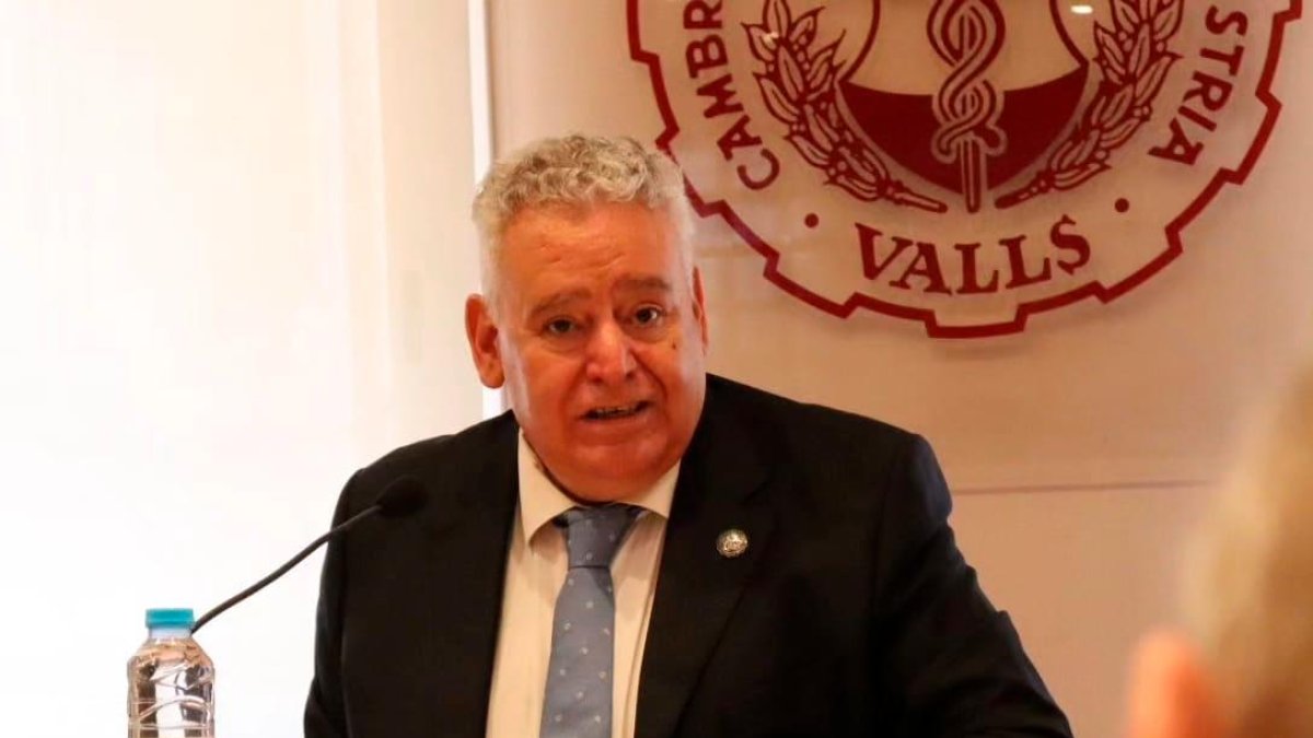 El president de la Cambra de Comerç de Valls, Josep Maria Rovira, en un acte.