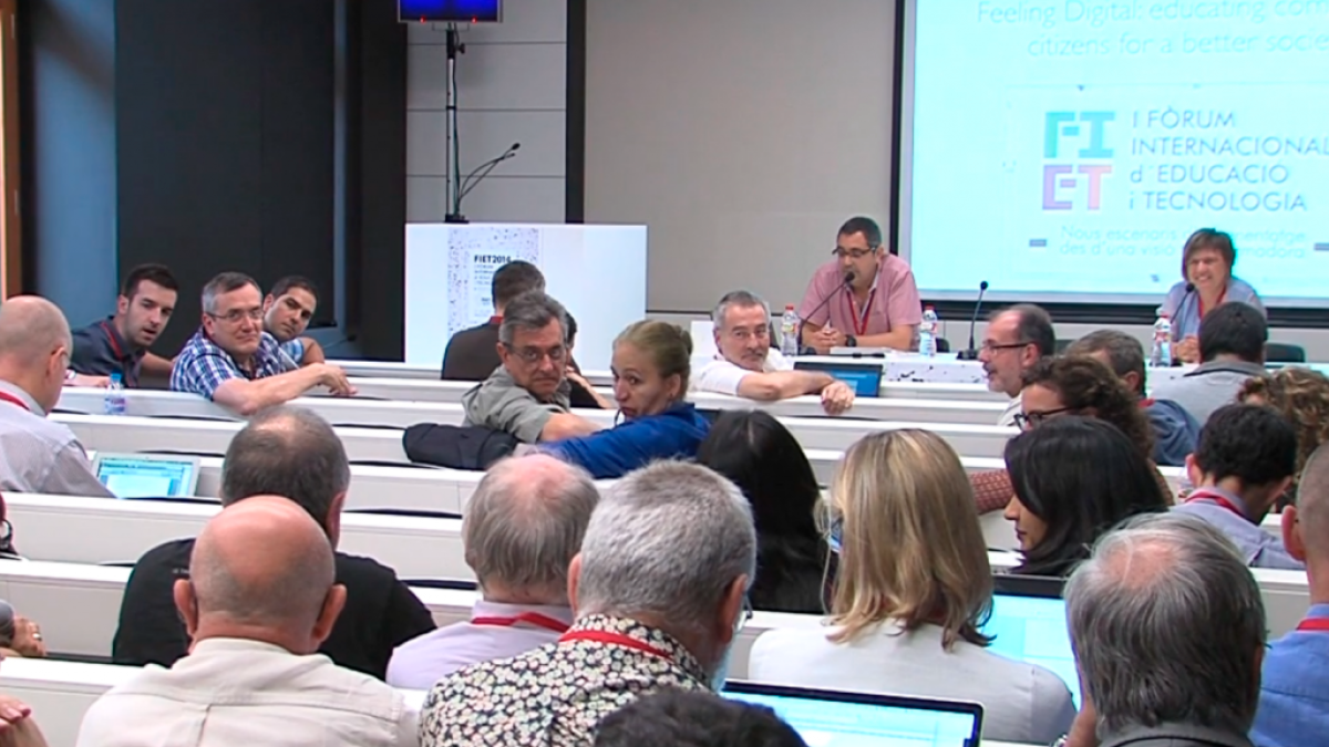 Una imatge del darrer Fòrum Internacional d’Educació i Tecnologia celebrat a Tarragona el 2014.