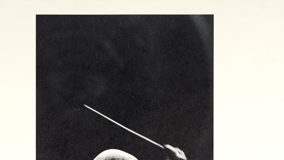 1963. Dirigint un assaig del concert del Dia de l’ONU.