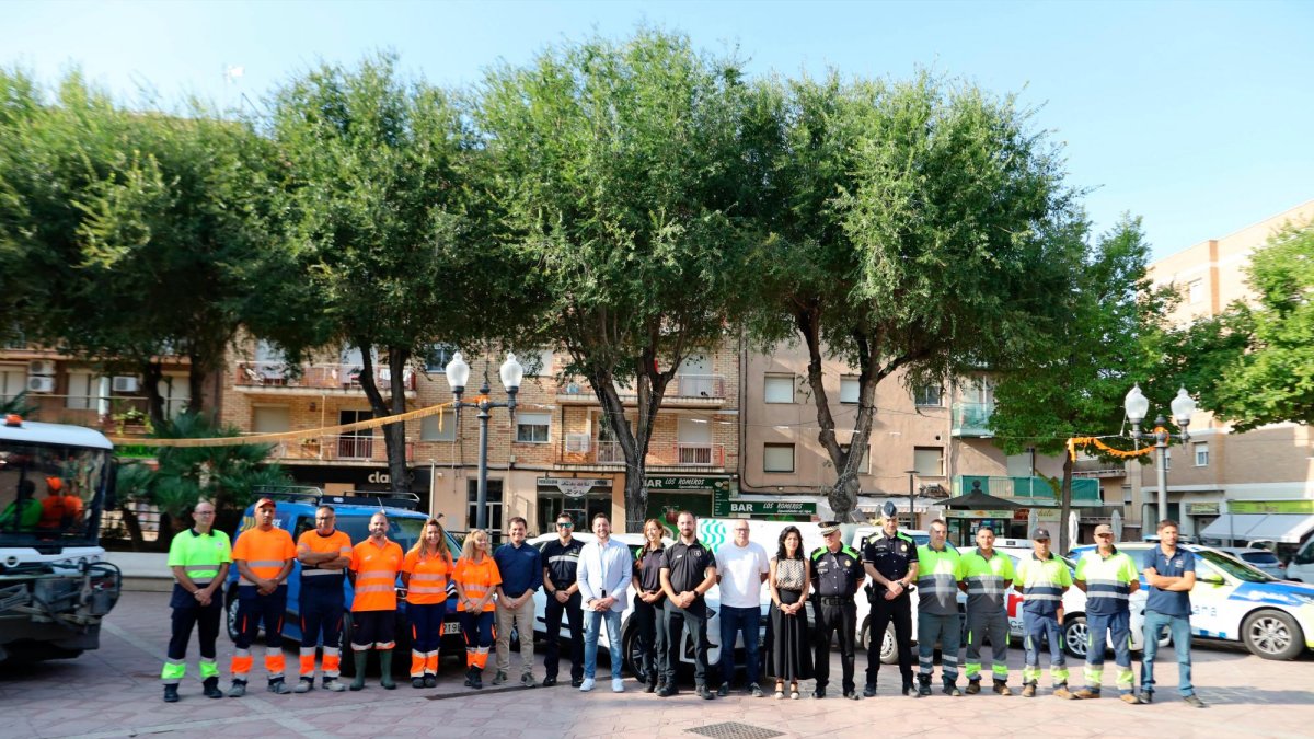 Presentación del programa ayer en Bonavista a cargo del alcalde, concejales y trabajadores de empresas municipales.