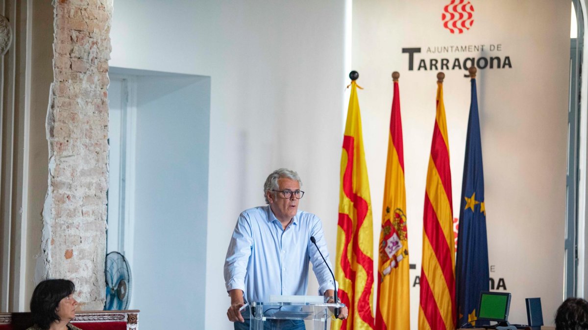 Jordi Sendra, durante un pleno municipal.