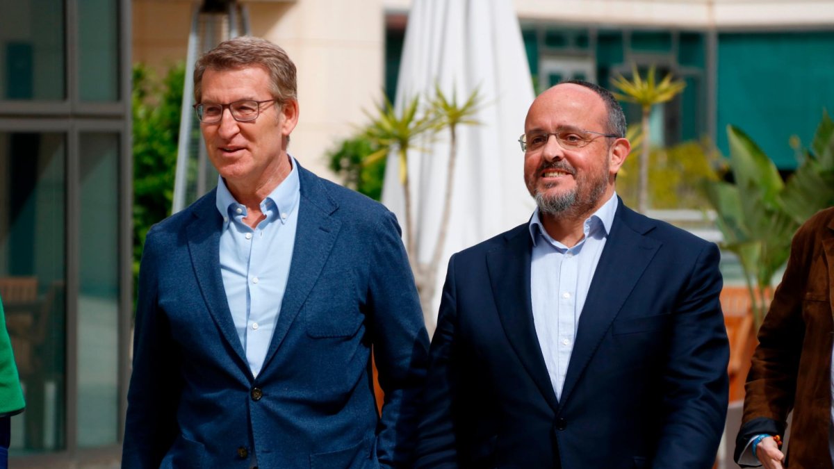 Alberto Núñez Feijóo y Alejandro Fernández.