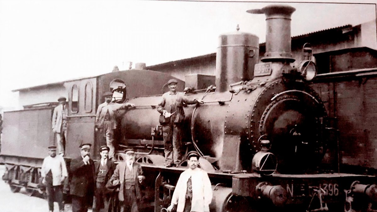 Locomotora de vapor de la compañía Lleida- Reus- Tarragona.
