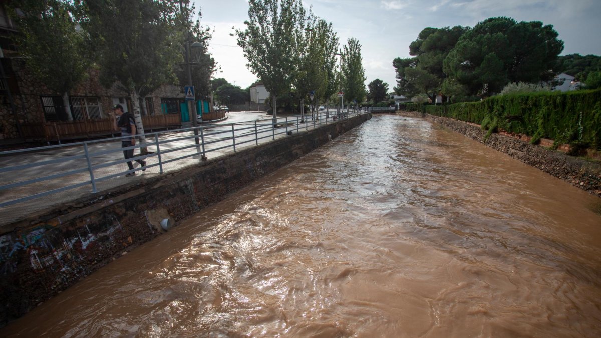 El canal de La Móra, después de las fuertes lluvias del año pasado.