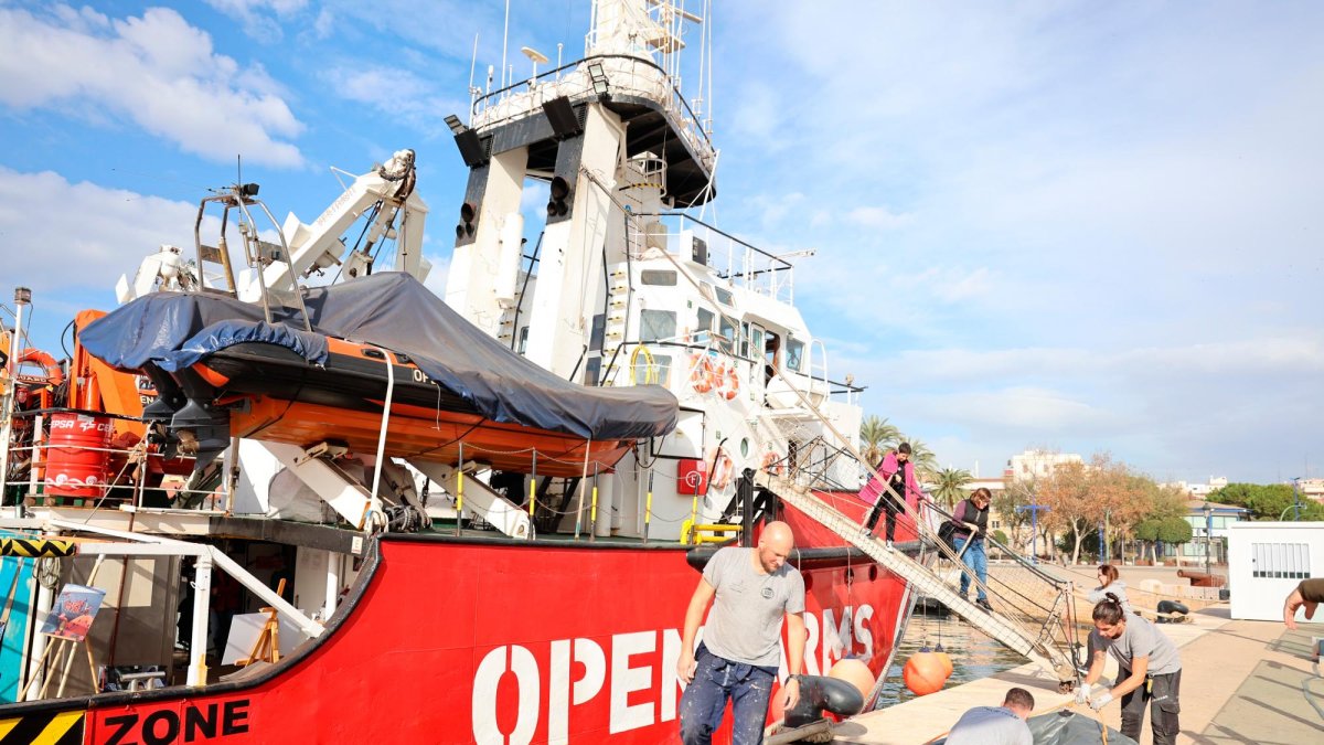 El barco de Open Arms en Tarragona.