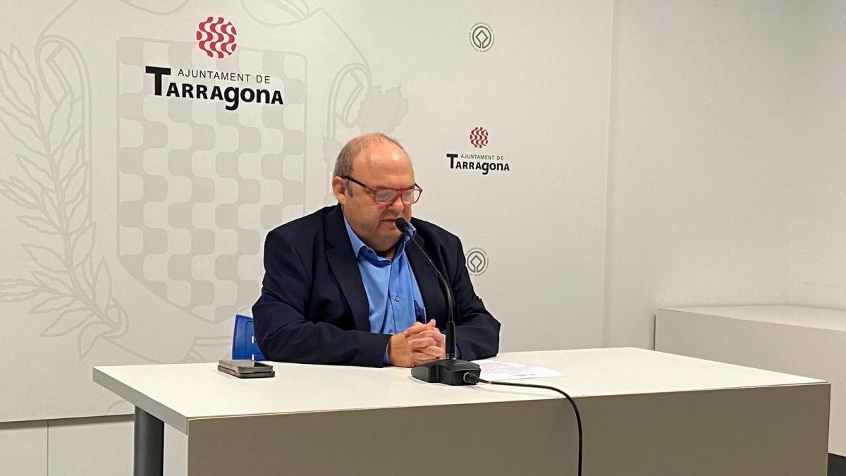 El concejal de ERC Jordi Fortuny, este miércoles por la mañana.