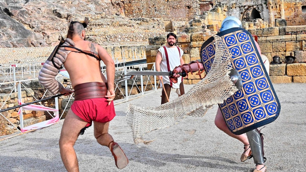 Uno de los momentos del entrenamiento de este sábado en el Amfiteatre.
