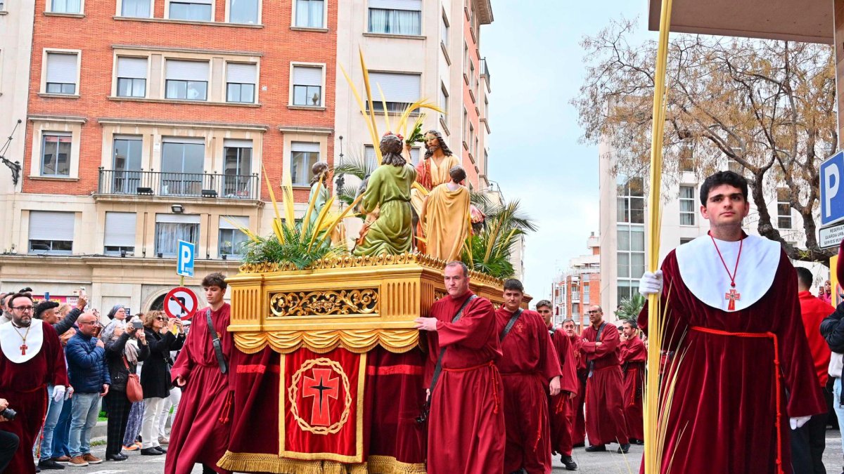 La ‘borriquita’, protagonista en Tarragona este pasado domingo.