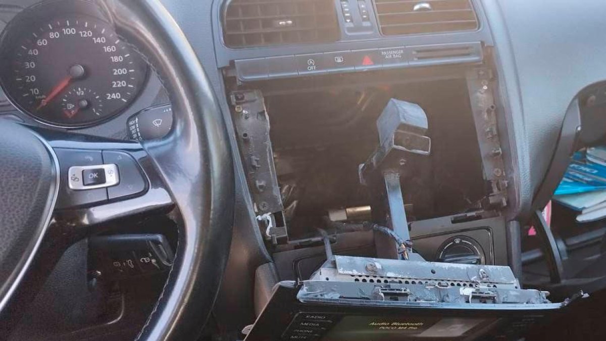 Imagen del interior del vehículo.