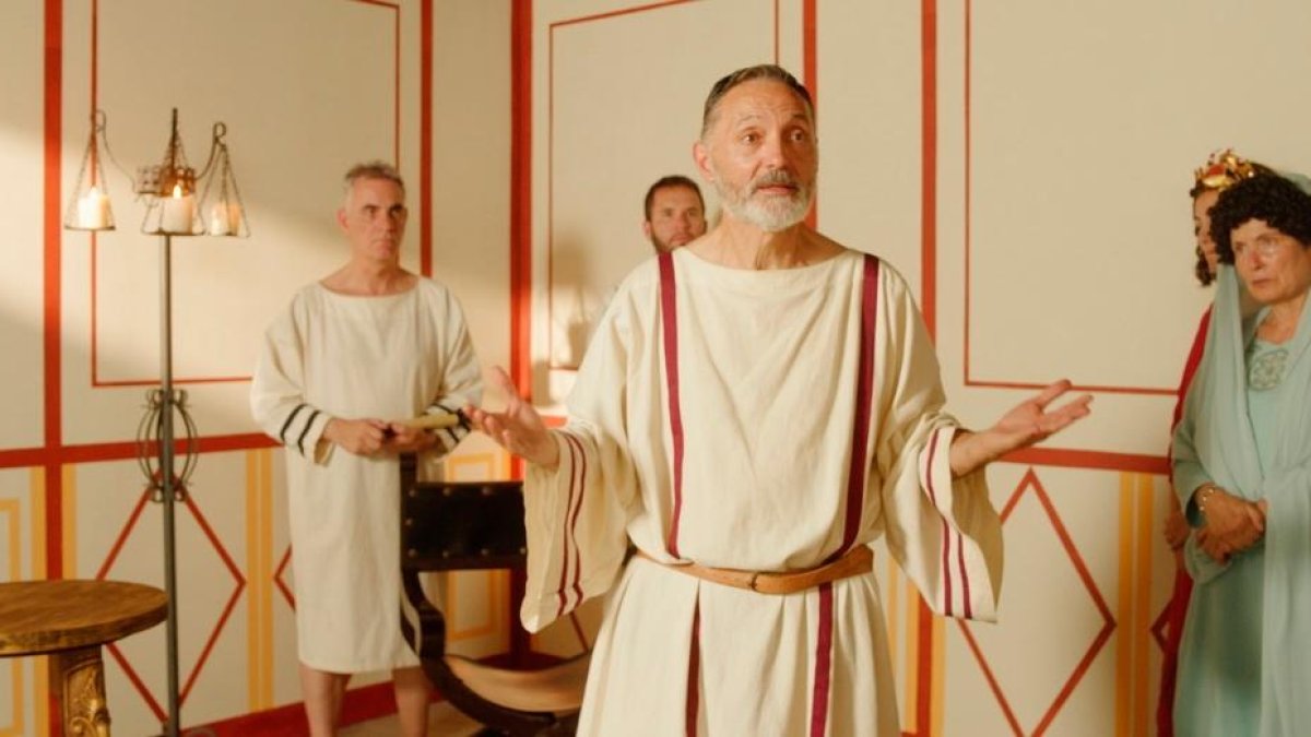 Un momento del rodaje de la película.