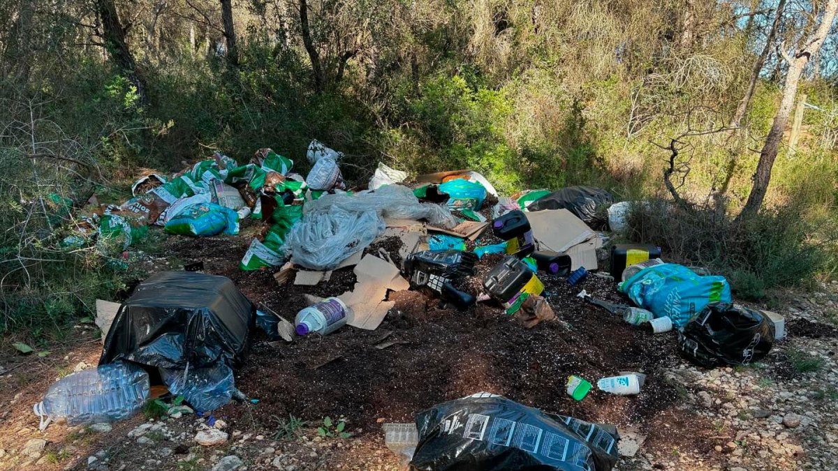 Parte del vertido encontrado en Albinyana.